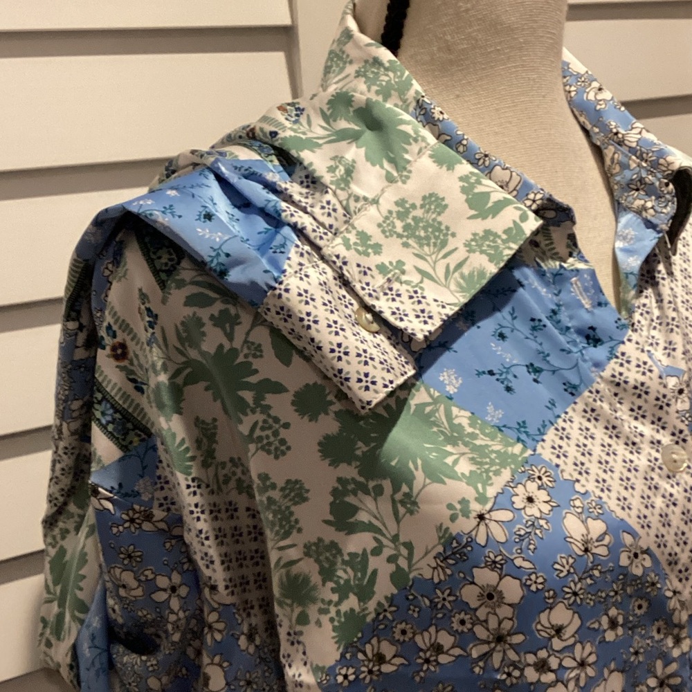 Forever 21 Women's Patchwork Button Down Shirt - … - image 3